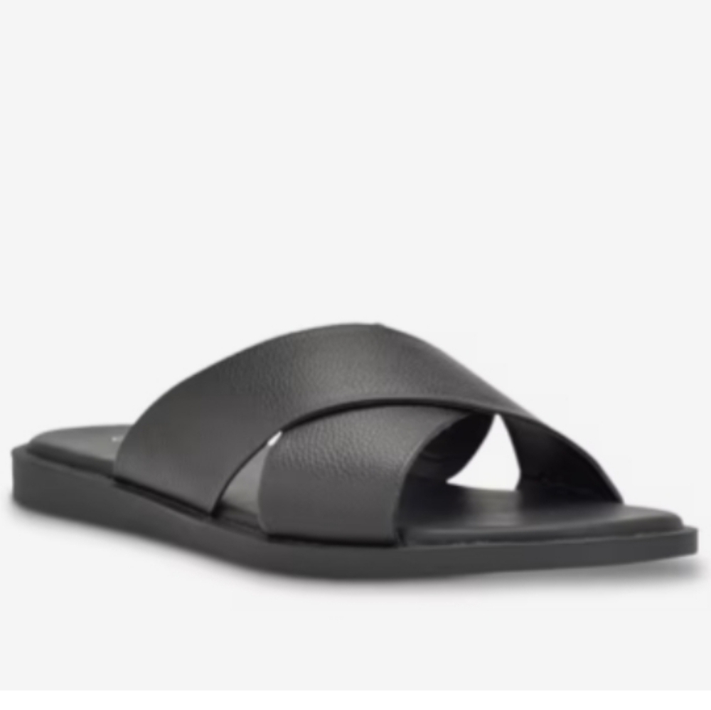 BRAND NEW CALVIN KLEIN LEATHER ENRICO CRISS-CROSS MEN'S SANDAL